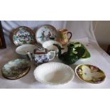 A 30 piece lot to include Wedgwood country ware cereal bowls , Carlton ware, Beswick and Masons,