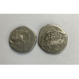 Two Ancient Greek Illyria Silver Drachm.