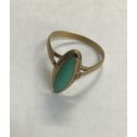 Ladies Gold & Turquoise ring, of the late medieval period. Approximate finger size 15mm by 15mm