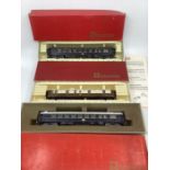 Rivarossi Model Railways  boxed. HR2491 Restaraunt car; HR2590 dining car; HR2578 Baggage car .