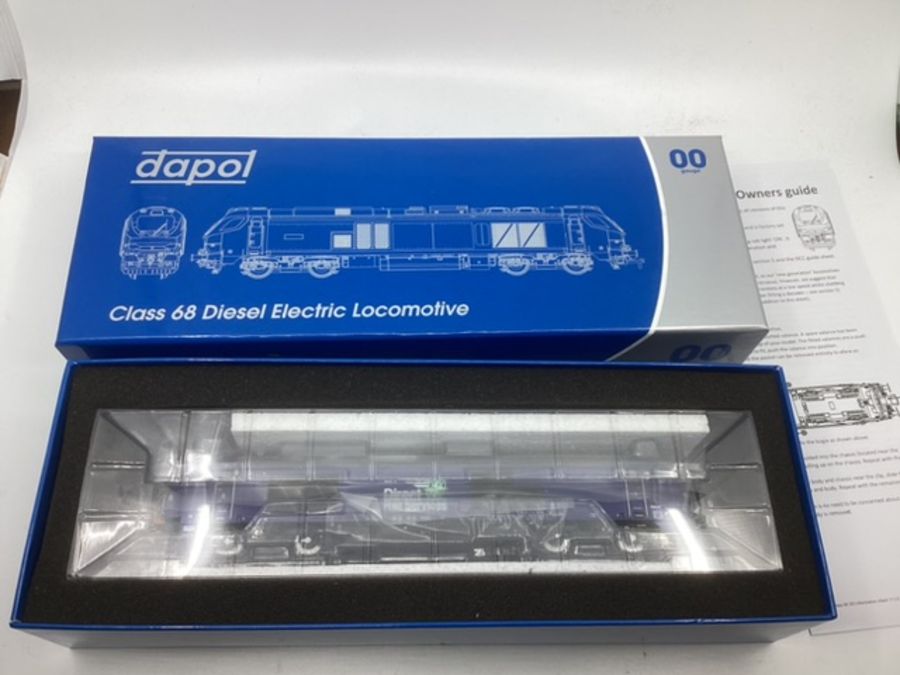 Dapol Class 68 OO gauge Loco 68026 DRS Plain Blue 4D 022-015.1;76. Boxed and appears unused/ EXC. (