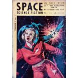 Science Fiction. A collection of 40 paperbacks, including Ace Doubles, Analog, Other Worlds, Space
