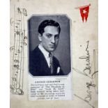 George Gershwin (American, 1898-1937). Autograph musical quotation, signed, on White Star Line