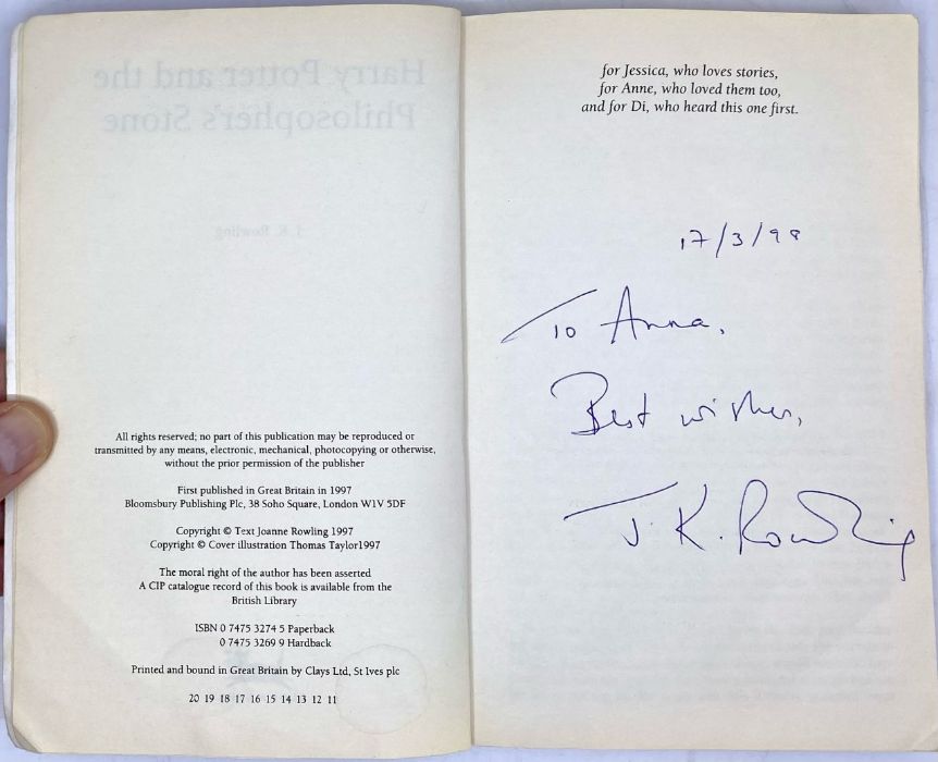 Rowling, J. K. Harry Potter and the Philosopher's Stone, first edition, 11th issue, signed & - Bild 9 aus 9