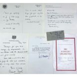 Autographs. A collection of autographs & letters comprising: Sir Malcolm Campbell 1885-1948),