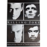 KILLING JOKE - ORIGINAL late 1980s Vintage UK Printed Poster. In excellent undisplayed condition -