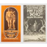 PINK FLOYD - The Who Fleetwood Mac Pink Floyd sat 13 July Russ Gibb original 1967 Postcard It