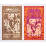 CREAM - 2 X Original Russ Gibb Postcards from the late 1960s  Cream June 7,8,9 and April 19,20,21.