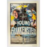 Young Frankenstein Original USA Film / Movie Poster Starring Mel Brooks from 1974 . In very good