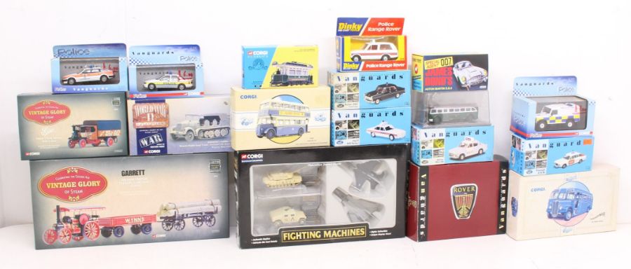 Diecast: A collection of assorted boxed diecast vehicles to include: Vanguards, Corgi Vintage