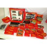 Hornby: A large collection of Hornby and Triang OO Gauge trains, carriages, sheds etc and rail