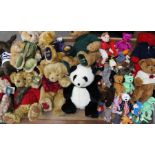 Bears: A large collection of assorted unboxed bears to include: TY, Harrods Year bears and others.