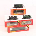 Hornby: A collection of four boxed Hornby OO Gauge locomotives: BR Class 25 Diesel Green R072; GWR