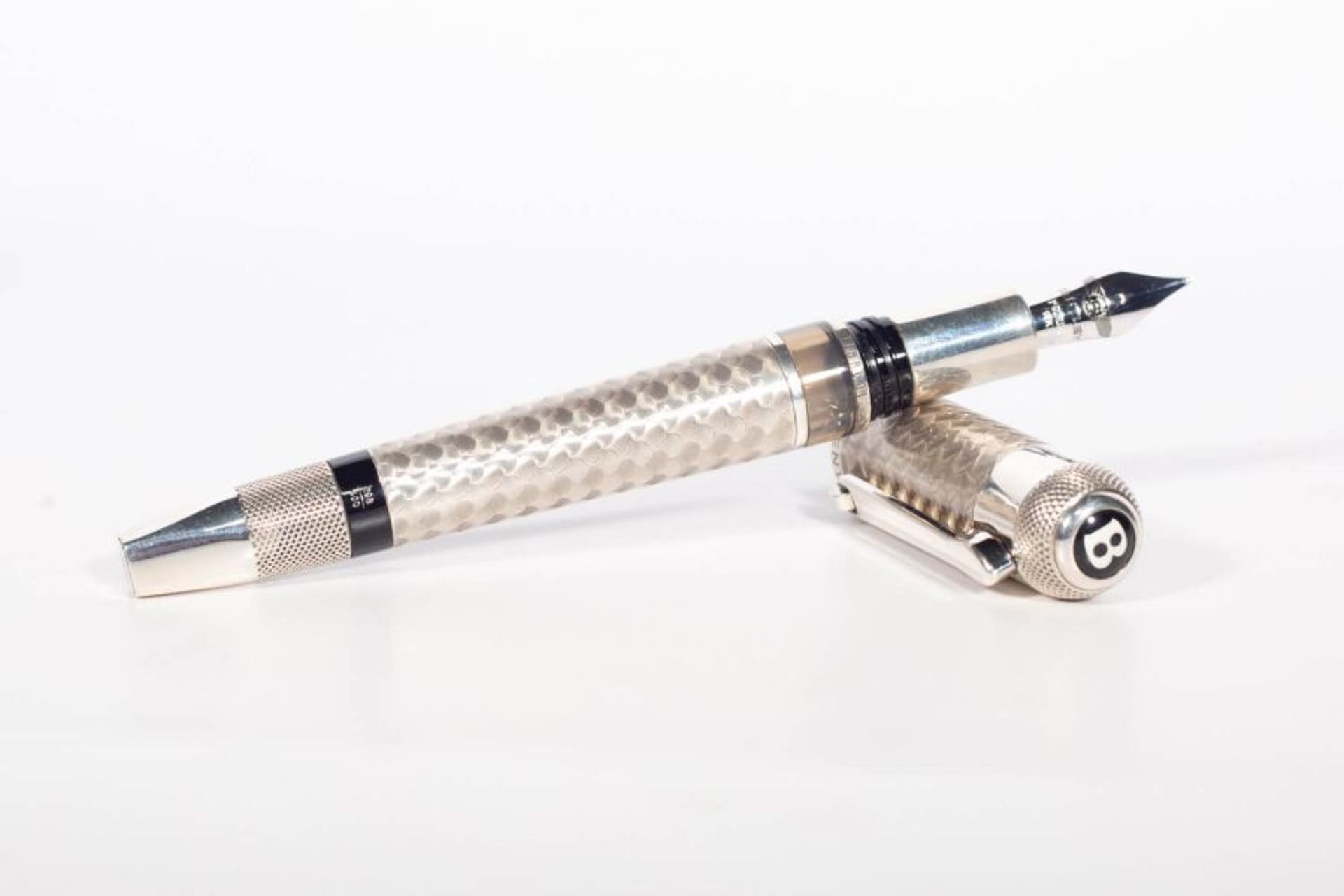 A Tibaldi for Bentley special edition Sterling silver fountain pen to commemorate 60 years of - Image 11 of 14