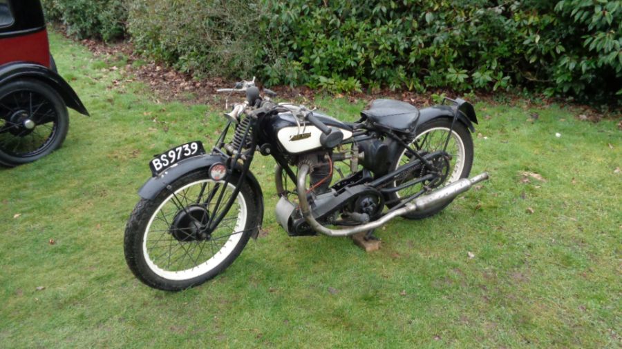 1929 BS 9739 Matchless 350 motorbike.  Registered 23/12/1929