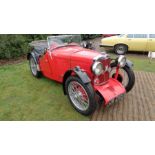 1933 M G Midget J2. Excellent restored example, ready to enjoy. Reg no OW 2953. Red  first