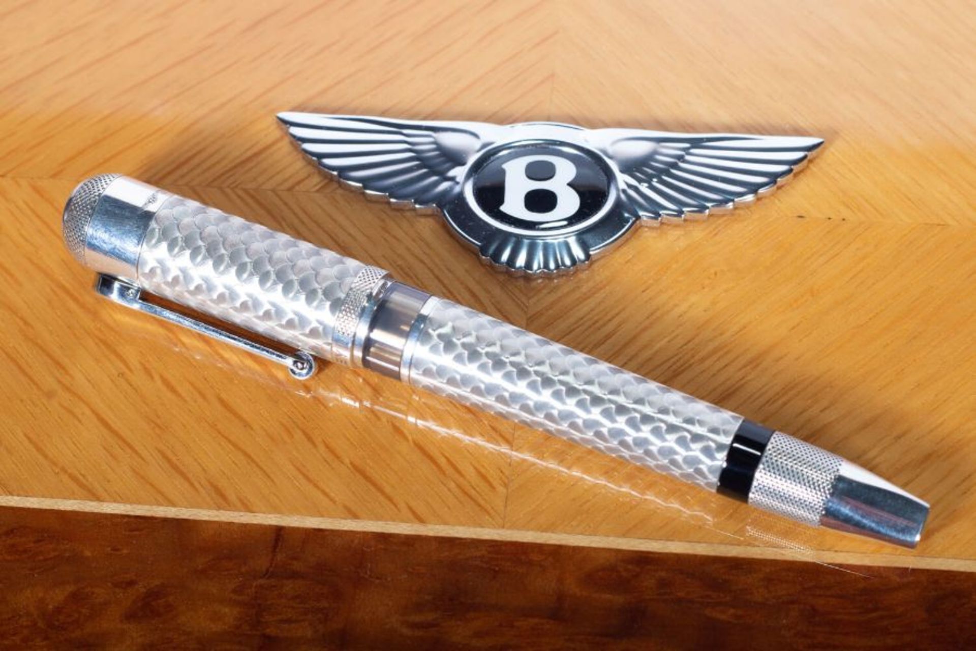 A Tibaldi for Bentley special edition Sterling silver fountain pen to commemorate 60 years of - Image 8 of 14