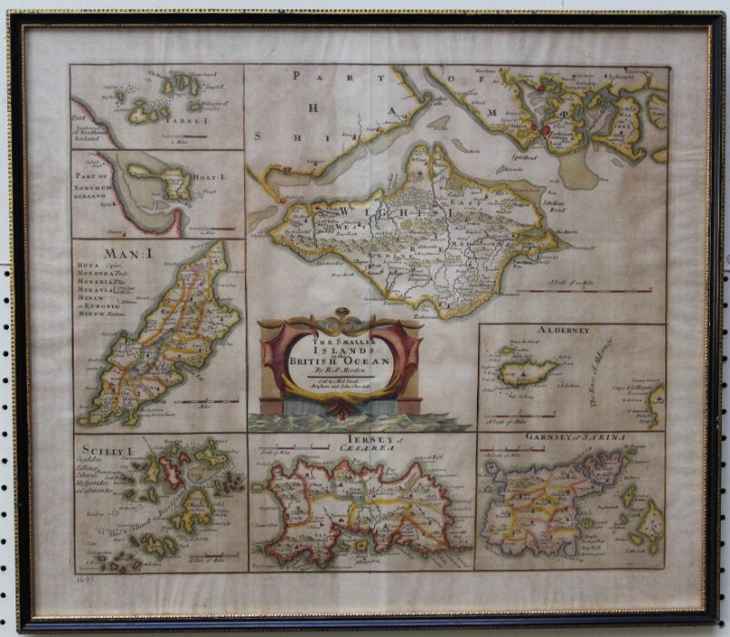 Robert Morden, The Smaller Islands in the British Ocean. A hand coloured map, circa 1695, 36 x 42.