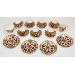 Royal Crown Derby first quality, 1128 Imari tea set comprising 6 side plates, a set of 6 cups and