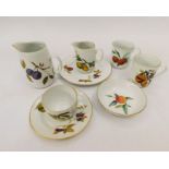 A collection of Royal Worcester Evesham dinner wares along with Royal Crown Derby Posie wares and