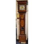 A 20th century reproduction Dutch-style 8-day longcase clock with chime in a mahogany case with