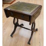 Set of three reproduction hall/occasional tables along with a small 20th Century rustic gateleg