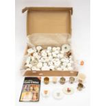 A collection of miniature china ware by Goss, Carltonware, Gemma (1 box)