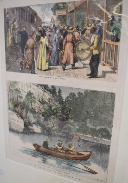 A small collection of 19th century plates from books to include; A hand tinted Our artist in the - Image 7 of 10