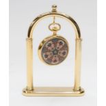 Royal Crown Derby - Millennium Hunter pocket watch on stand, cmomissioned by Govier's of Sidmouth in