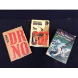 Three Ian Fleming 'James Bond' hardbacks -  'Dr No' ex-library, missing copyright pages and two '