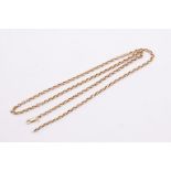 A 9ct gold belcher chain necklace, width approx 3mm, length approx 25'', weight approx 8.3gms
