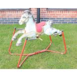 Mobo: A metal Mobo Rocking Horse, Prairie King, used condition.