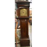 John Goden of Wingham (Kent) 30 hour longcase clock striking on a bell with 11" brass dial with 30