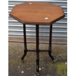 A 19th century mahogany and ebonised wood occasional/wine table