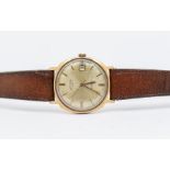 A 9ct gold gentleman's Rotary automatic wristwatch, circa 1960's, comprising a round silvered dial