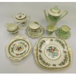 A collection of Coalport tea wares and Tuscan and other hand-painted early 20th century tea sets.