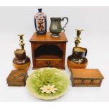 A collection of items to include 2 Doulton Lambeth jugs, Royal Doulton bowl, blue & white plates,