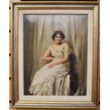 A 20th Century English School oil on board of a bride after her wedding, unsigned