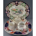 A group of early nineteenth century British ceramics. To include: a hand-painted porcelain floral