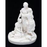 Minton - A Parian Ware figure "Naomi"and her daughter in law