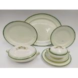 A collection of ceramics to include: a Whieldon Ware "Key" pattern part dinner service, comprising