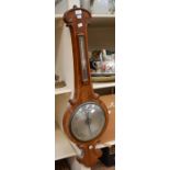 Late 19th Century mahogany wall banjo barometer.