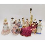 A collection of figurines - to include Royal Worcester, Royal Doulton, Wedgewood and Franklin