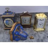 Three battery operated mantel clocks