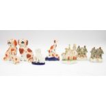 A group of three nineteenth and twentieth century Staffordshire cottage houses, together with
