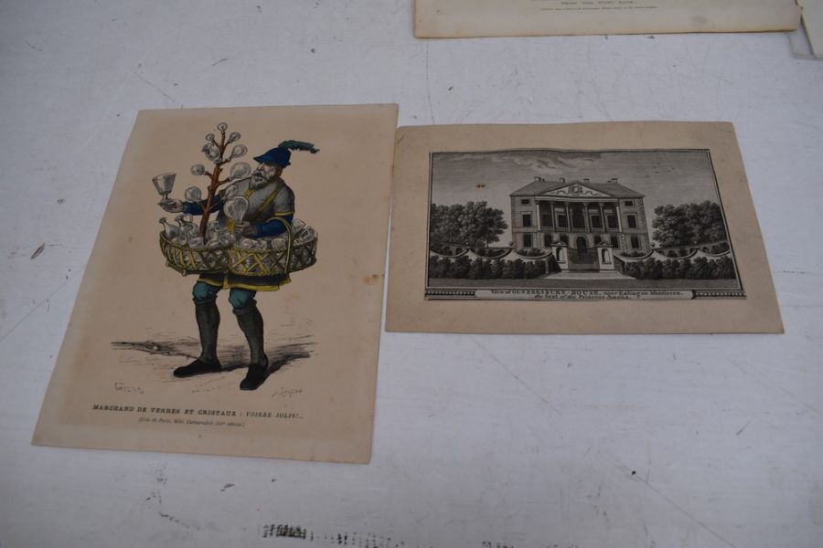 A small collection of 19th century plates from books to include; A hand tinted Our artist in the - Image 4 of 10