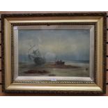 Joseph Eaman (1853-1907) - A framed painting of a shipping scene, together with a similar scene
