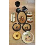 Collection of Bretby wares and Royal Doulton dishes including Players Navy Cut, early 20th Century