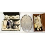 A Victorian silver Christening set, by George Adams, London, in fitted case together with a