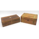 Two 19th Century mahogany writing boxes (AF)